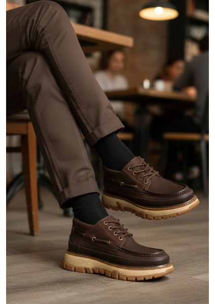 Kahve Nubuk Hakiki Deri Erkek Casual Ayakkabı modelleri