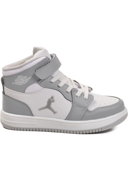 Gri Beyaz Erkek Çocuk Hi Sneaker