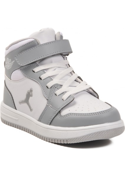 Gri Beyaz Erkek Çocuk Hi Sneaker modelleri