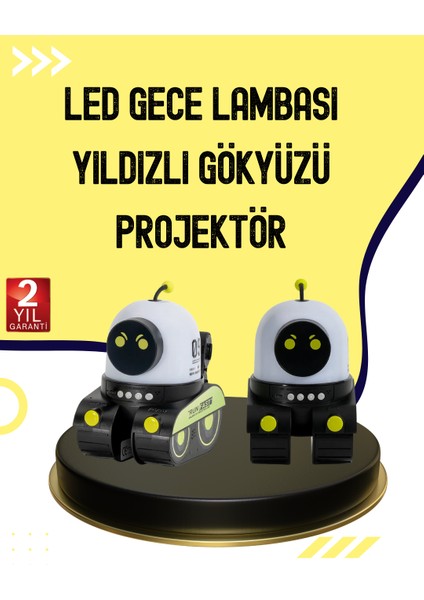 Otomatik Döner Slaytlı Üç Parlaklık Ayarlı Projektör Lamba - MK001R-4OHRT1