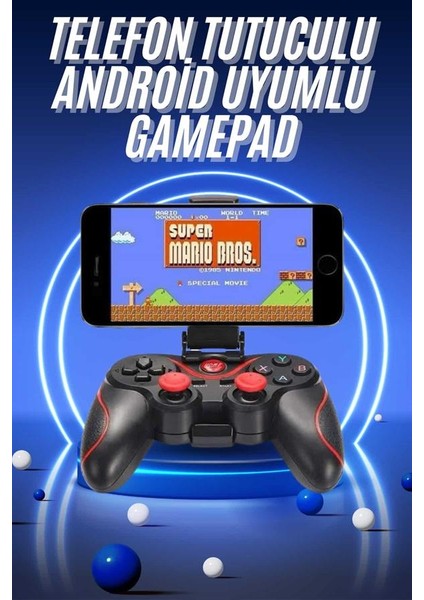 Joystik Gamepad Bluetooth Telefon Tutucu Oyun Kolu Telefon Android Uyumlu - MK001R-4O9C21 fiyatları