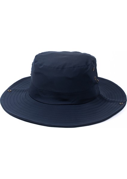 Yazlık Katlanabilir Geniş Siperlikli Lacivert Safari Kovboy Şapkası Unisex Fötr Bucket Balıkçı Şapka fiyatları