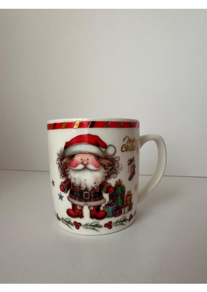 Yılbaşı Hediye Kupa Kutusu | Hazır Kraft Kutuda Yılbaşı Temalı Kupa modelleri