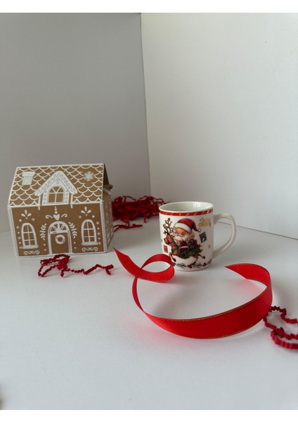 Yılbaşı Hediye Kupa Kutusu | Hazır Kraft Kutuda Yılbaşı Temalı Kupa