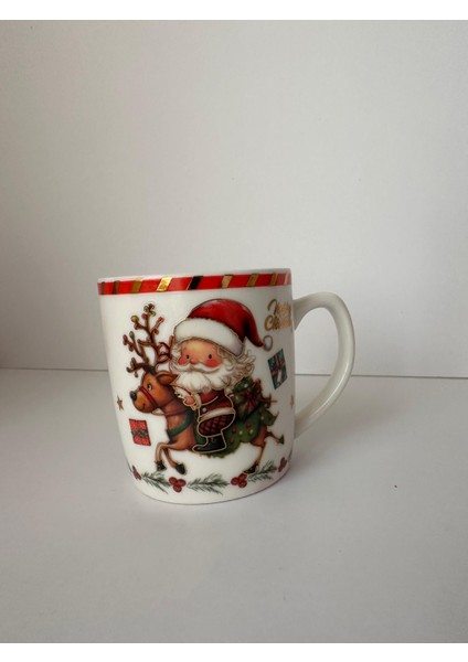 Yılbaşı Hediye Kupa Kutusu | Hazır Kraft Kutuda Yılbaşı Temalı Kupa