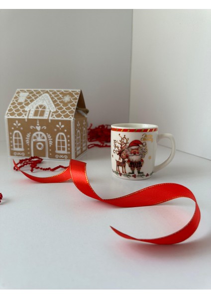 Yılbaşı Hediye Kupa Kutusu | Hazır Kraft Kutuda Yılbaşı Temalı Kupa