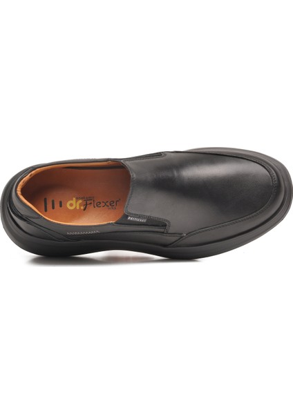 Dr.flexer Siyah Hakiki Deri Ortopedik Erkek Casual Ayakkabı fırsatları