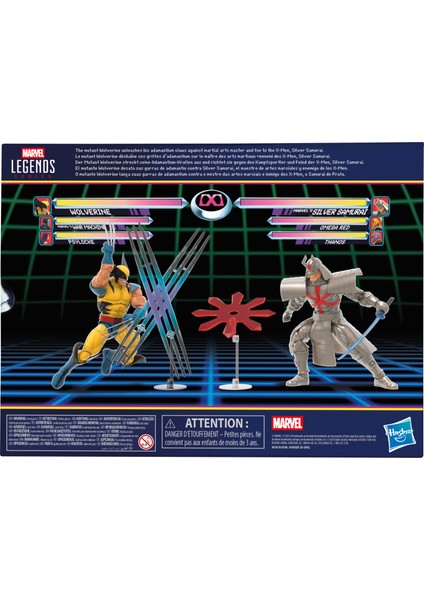 Legends Gamerverse Wolverine Vs Marvel's Silver Samurai (Retro Video Game) Ikili Figür
