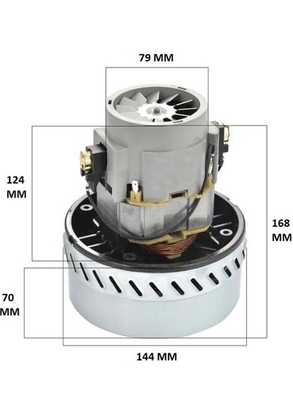 Elektrikli Süpürge Motoru SRV60CP Bakır Sargılı 1200 W fiyatları