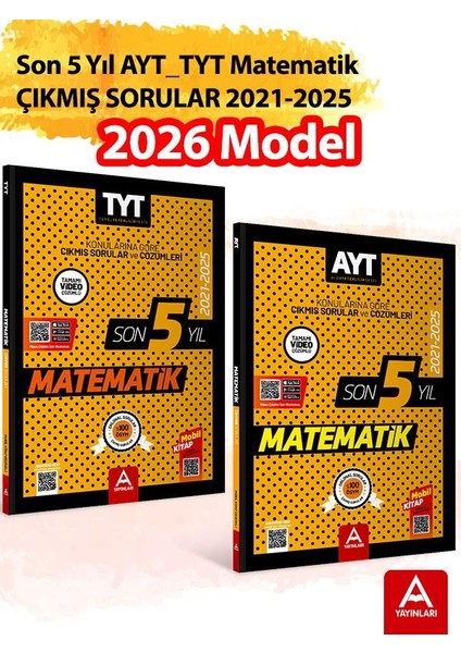 2026 Tyt-Ayt Son 5 Yıl Matematik Çıkmış Sorular Seti Konu-Konu Sırlanmış 2021-2025
