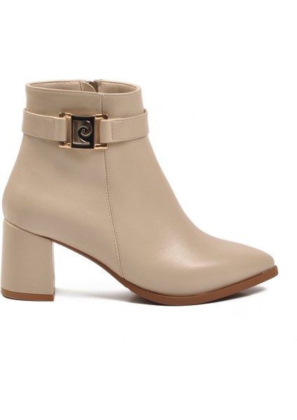 Krem Içi Kürklü Fermuarlı Kadın Topuklu Bot fiyatları