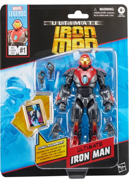 Legends Ultimate Iron Man (Marvel Comics) Aksiyon Figürü, Çizgi Roman Aksesuarlı