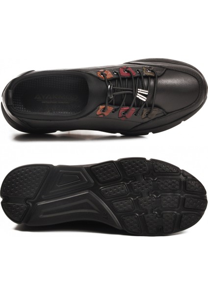 Siyah Hakiki Deri Ortopedik Kadın Casual Ayakkabı indirimleri