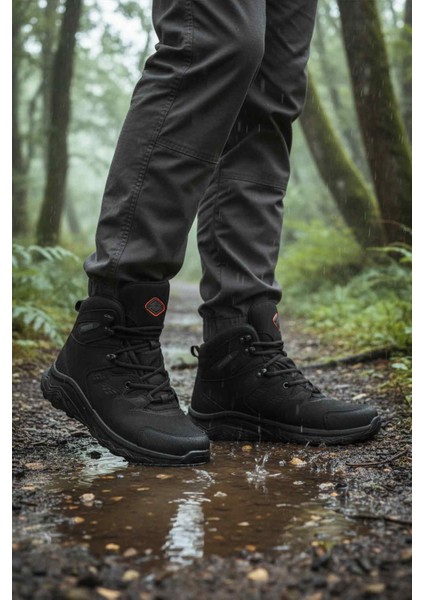 Siyah Nubuk Su Geçirmez Erkek Outdoor Bot modelleri
