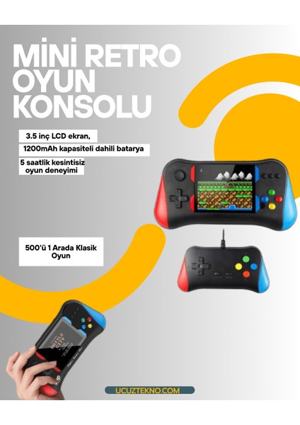 Şarjlı Taşınabilir Oyun Konsolu – X7M Retro Game Box - MK001R-4OJOK1