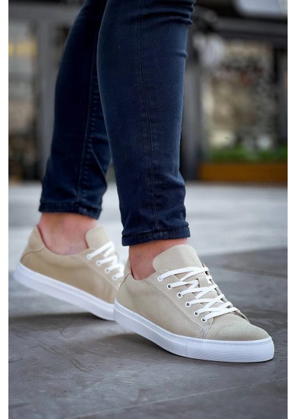 Nrzsnt KB-122 Kuback Bej Süet Yüksek Taban Bağcıklı Günlük Erkek Ayakkabı (Numara: 40)