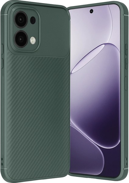 Oppo A6 Pro 4g Auto Focus Karbon Kapak - Koyu YEŞIL-(5796) - MK001R-4O7T59