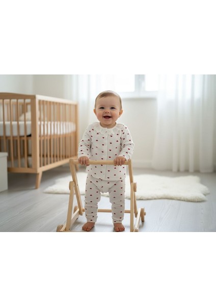 Bebek Uzun Kollu Dantel Detaylı Mevsimlik Alt Üst Takım