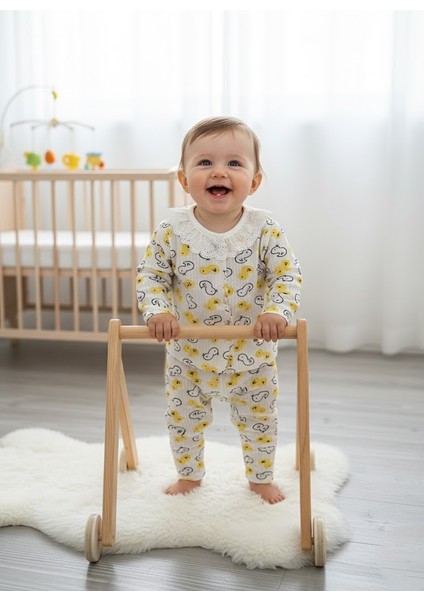 Bebek Uzun Kollu Dantel Detaylı Mevsimlik Alt Üst Takım