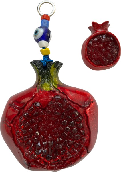 Nar Figürlü Dekor Seti – Duvar Süsü ve Magnet - Ev Ofis - Hediyelik - Aksesuar