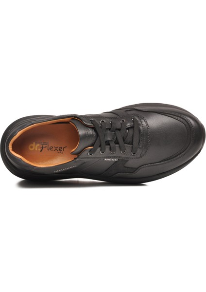 Dr.flexer Siyah Hakiki Deri Ortopedik Erkek Casual Ayakkabı fırsatları