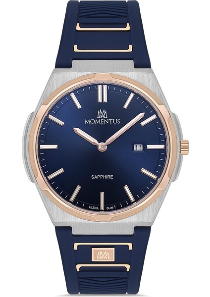 Lacivert Silikon Kordon Erkek Kol Saati EM390T-11MR