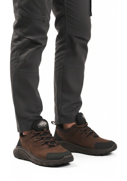 Kahve Nubuk Hakiki Deri Su Geçirmez Erkek Outdoor Ayakkabı