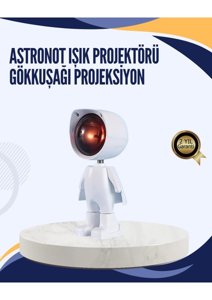 Gün Batımı Efekti Sunan Astronot LED Masa Lambası - MK001R-4OHQC3