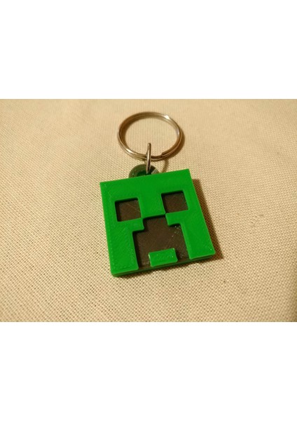 Kırmızı, 2'li Minecraft Anahtarlık