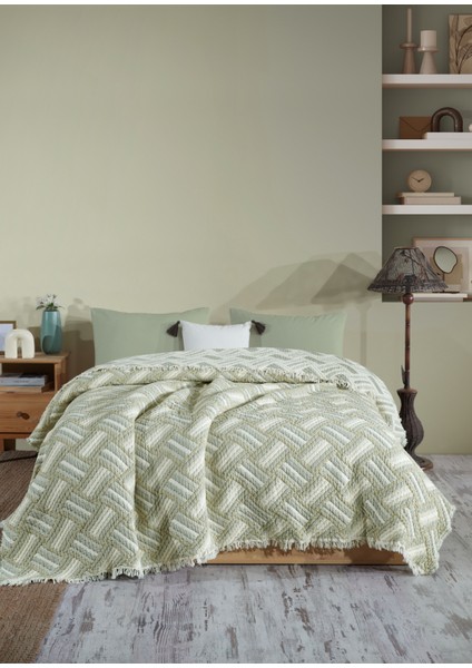 Çift Taraflı, Hasır Desenli, 5 Katlı, Dolgulu Müslin Battaniye, Yorgan, 220 x 240 cm