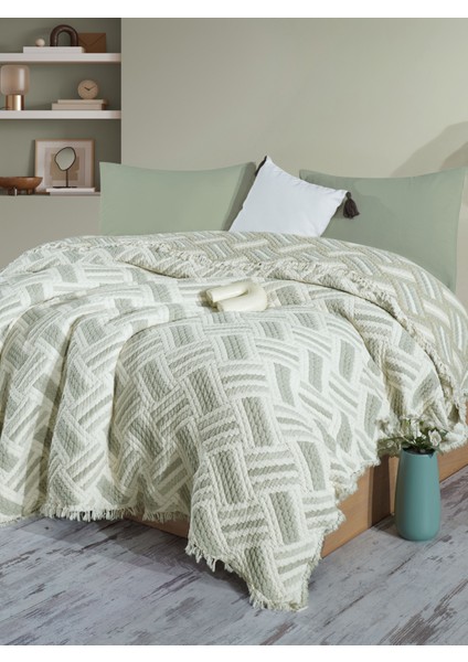 Çift Taraflı, Hasır Desenli, 5 Katlı, Dolgulu Müslin Battaniye, Yorgan, 220 x 240 cm fırsatları