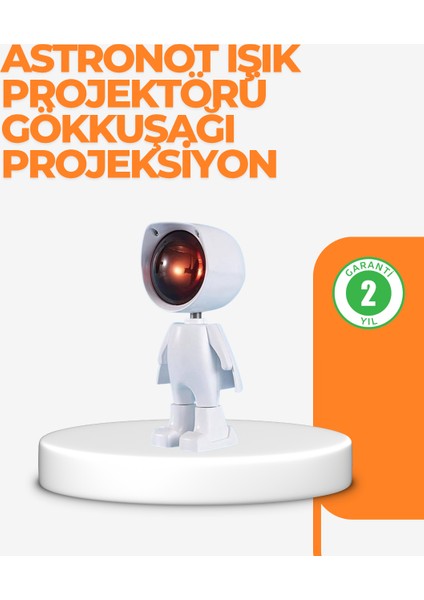 USB Şarjlı Taşınabilir Gün Batımı Projektör Lambası - MK001R-4OHQD4