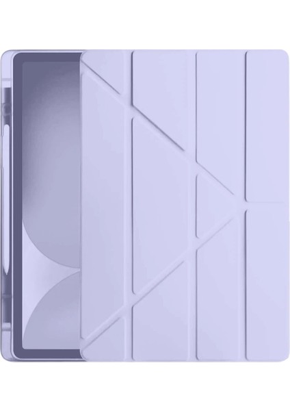 iPad Pro 11 (2024) Kılıf Kalemlikli Hugo Tablet Kılıfı - LILA-(5796) - MK001R-4OF1G0