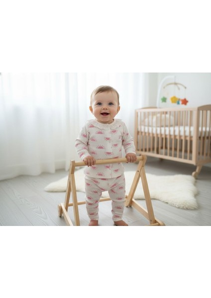 Bebek Uzun Kollu Dantel Detaylı Mevsimlik Alt Üst Takım