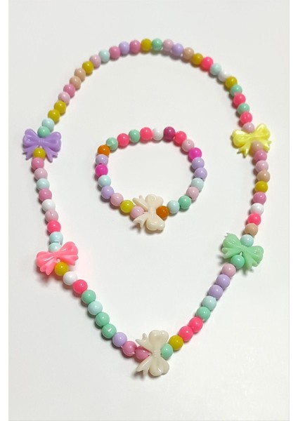 Nrzsnt Fiyong Boncuk Çocuk Set Kolye-Renkli