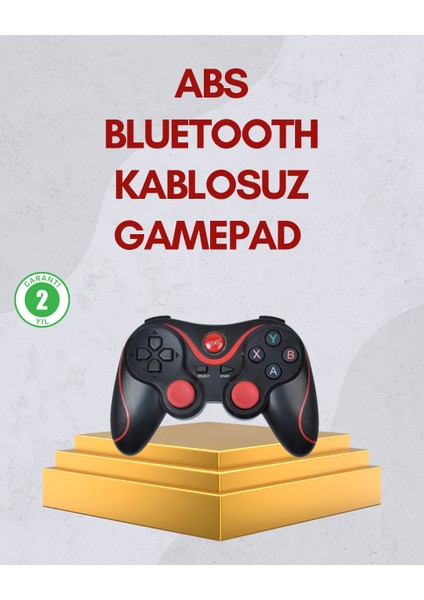 Ergonomik Tasarımlı Kablosuz Bluetooth Gamepad Titreşimli - MK001R-4OHRZ7