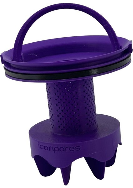 Ile Uyumlu Süpürge Toz Haznesi Seperatörü - Ro 3726, Ro 3723 Compact Power Cyclonic - Eflatun