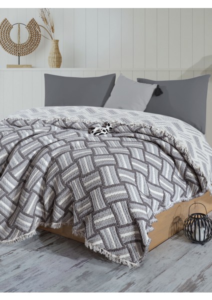Çift Taraflı, Hasır Desenli, 5 Katlı, Dolgulu Müslin Battaniye, Yorgan, 220 x 240 cm fiyatları