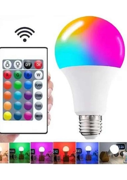 Ayarlanabilir Parlaklık Rgb LED Ampul Beyaz Lamba ve Renkli Ampul - MK001R-4O9H82 fırsatları