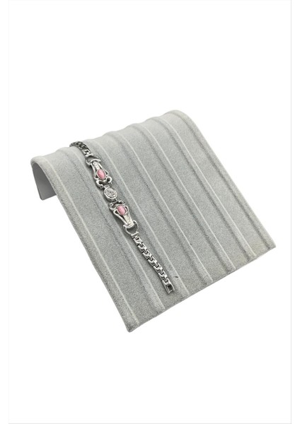 Nrzsnt 6lı Anfora Kumaş Kaplamalı Bileklik Standı-Açık Gri fiyatları