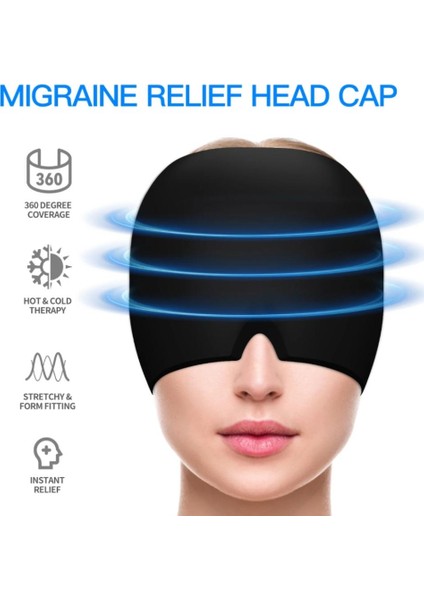 Migren Soğuk-Sıcak Kompres Maske | Baş Ağrısı ve Stres Gidermeye Yardımcı Jel Maske