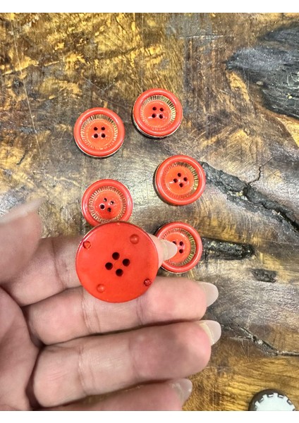 6 Adet Kırmızı Düğme Set 3 cm Çap indirimleri