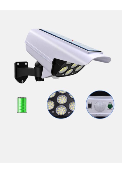 Solar Bahçe Aydınlatması Su Geçirmez IP66 Pır Sensörlü Uzun Çalışma Süreli - MK001R-4O86Y indirimleri