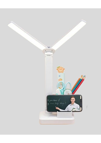 LED Işıklı Masa Lambası – Göz Yormayan Kısılabilir ve Esnek Başlıklı - MK001R-4O7KT4 modelleri