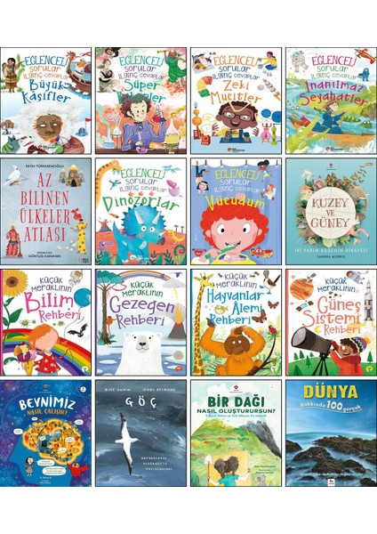/ Beynimiz Nasıl Çalışır? + Az Bilinen Ülkeler Atlası + Küçük Meraklının Gezegen + Hayvanlar Alemi + Güneş Sistemi + Bilim Rehberi / 16lı Çocuklar için Bilim Genel Kültür Kitapları