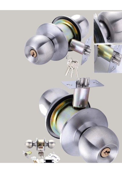 Estetik Güvenli Topuzlu Kapı Kilidi - MK001R-4OID43 modelleri