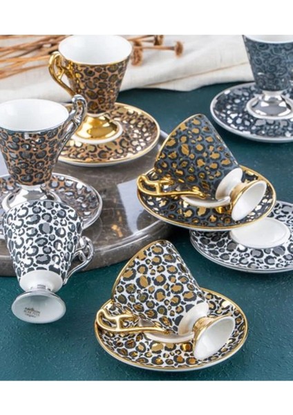 Leo 6 Kişilik Kahve Fincan Takımı 90 ml