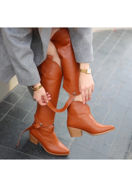 Nrzsnt Milla Taba Cilt Tak Çıkar Topuklu Bot ve Çizme (Numara: 36) indirimleri