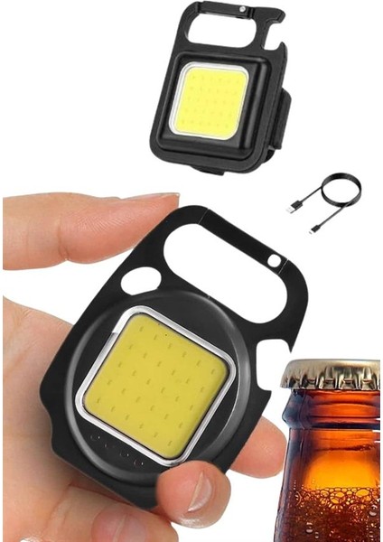 Kamp Çadır Lambası Şarjlı El Feneri Işıldak Anahtarlık Mini Mıknatıslı - MK001R-4OA9W9