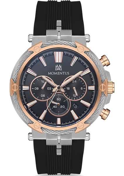 Siyah Silikon Kordon Erkek Kol Saati SM371T-04BR